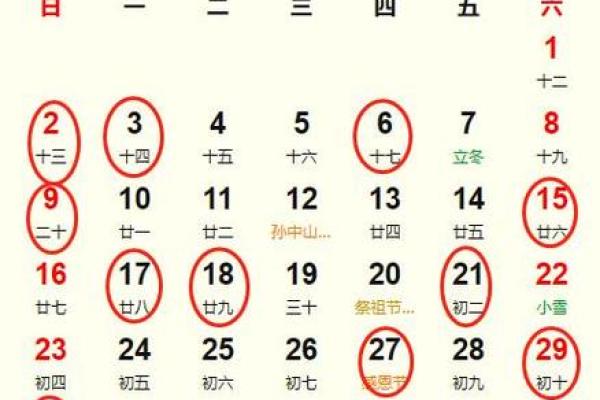 11月神秘吉日揭晓：揭秘哪些日子最适合你转运？