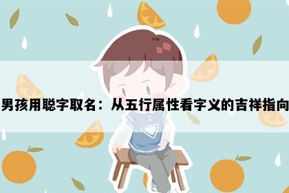 男孩用聪字取名：从五行属性看字义的吉祥指向
