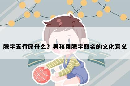 腾字五行属什么？男孩用腾字取名的文化意义