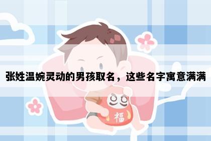 张姓温婉灵动的男孩取名，这些名字寓意满满