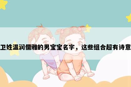 卫姓温润儒雅的男宝宝名字，这些组合超有诗意
