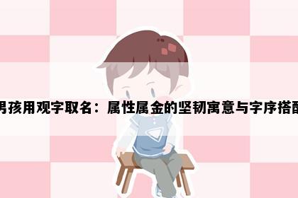 男孩用观字取名：属性属金的坚韧寓意与字序搭配