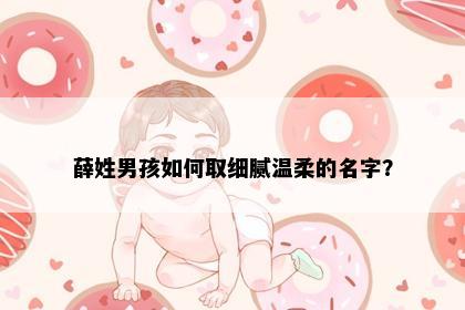 薛姓男孩如何取细腻温柔的名字？