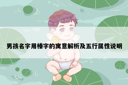 男孩名字用榛字的寓意解析及五行属性说明