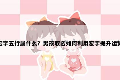 宏字五行属什么？男孩取名如何利用宏字提升运势