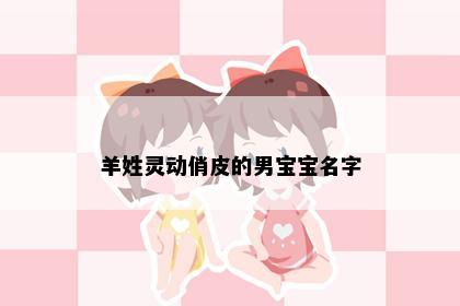 羊姓灵动俏皮的男宝宝名字