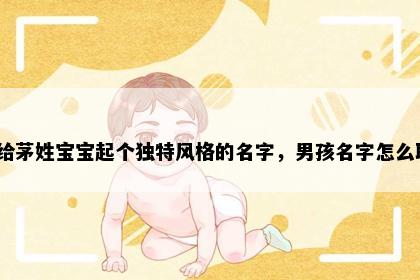 想给茅姓宝宝起个独特风格的名字，男孩名字怎么取？
