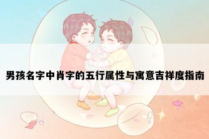 男孩名字中肖字的五行属性与寓意吉祥度指南