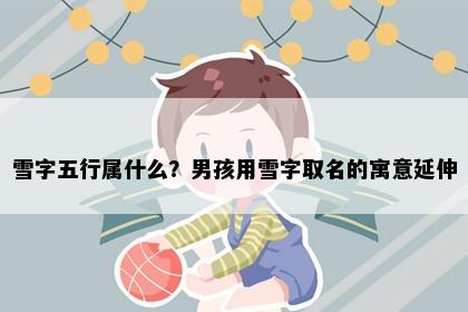 雪字五行属什么？男孩用雪字取名的寓意延伸