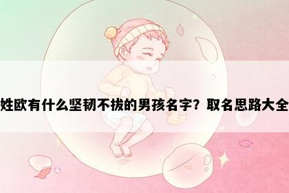 姓欧有什么坚韧不拔的男孩名字？取名思路大全