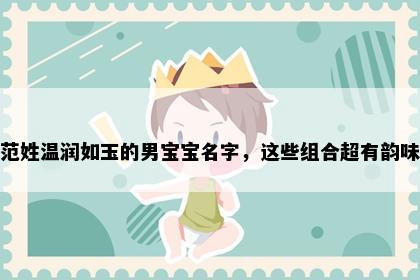 范姓温润如玉的男宝宝名字，这些组合超有韵味