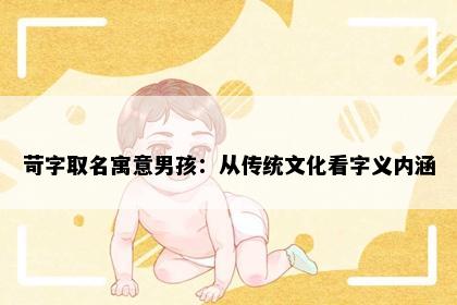 苛字取名寓意男孩：从传统文化看字义内涵