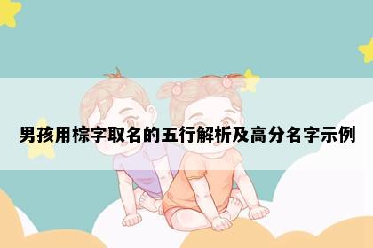 男孩用棕字取名的五行解析及高分名字示例